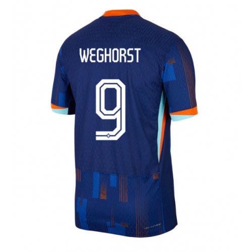 Fotballdrakt Herre Nederland Wout Weghorst #9 Bortedrakt EM 2024 Kortermet